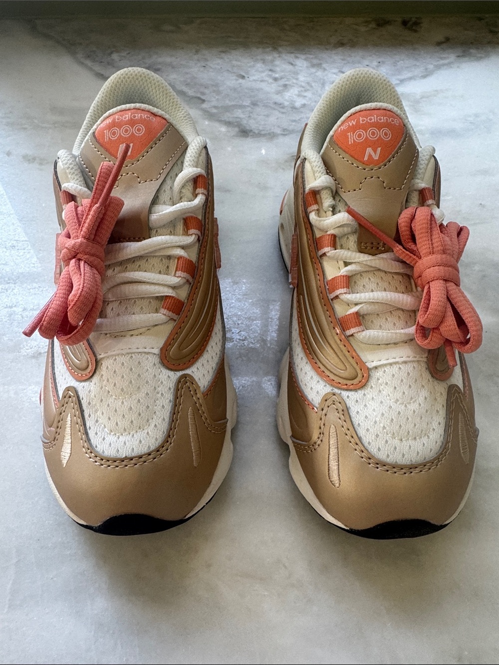 New Balance 1000 PC1000FP Brown Orange Metallic Kids Size 3 New in Box - Picture 3 of 9